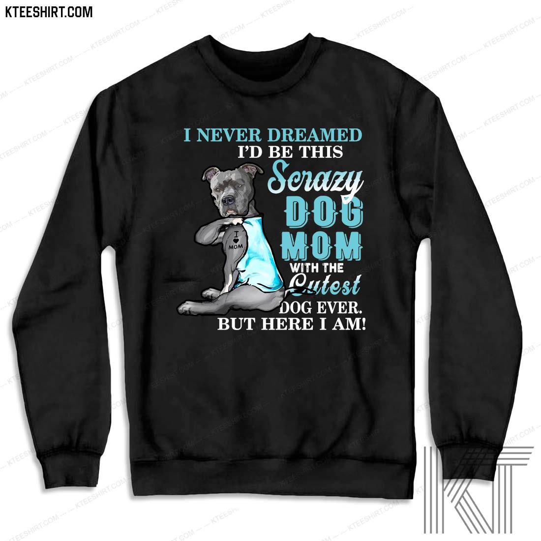 pitbull i love mom tattoo shirt