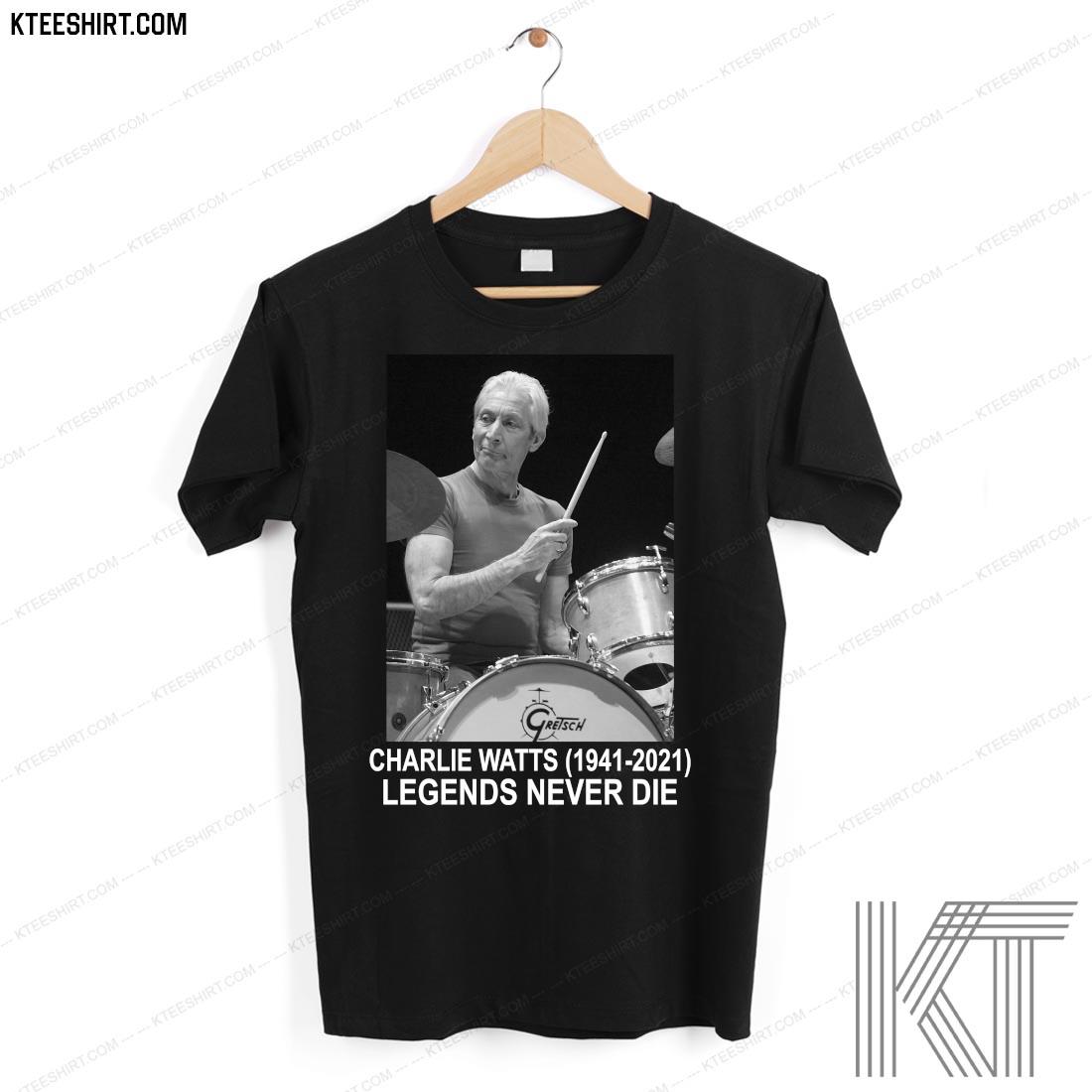 1941 - 2021 Charlie Watts Legend Never Die Shirt