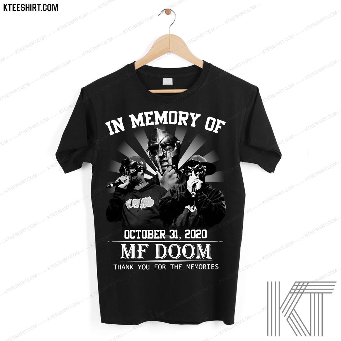 In Memory Of October 31 - 2020 Mf Doom Thank You For The Memories Shirt