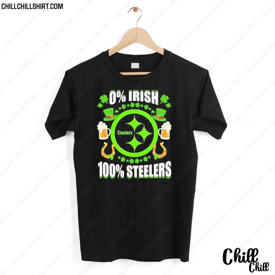 0% Irish Pittsburgh Steelers 100% Steelers St Patrick’s Day T-shirt