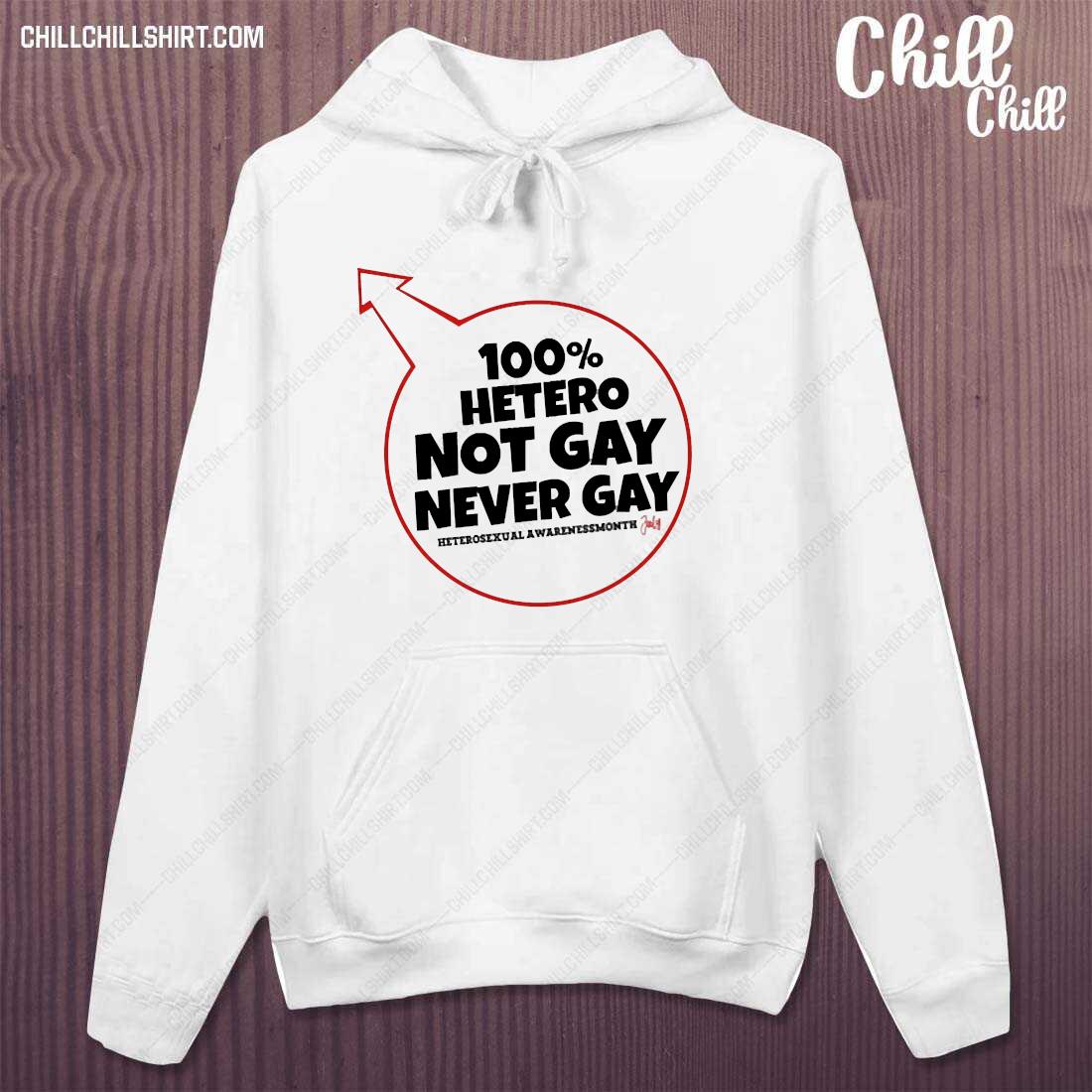 100 Hetero Not Gay Never Gay Shirt hoodie