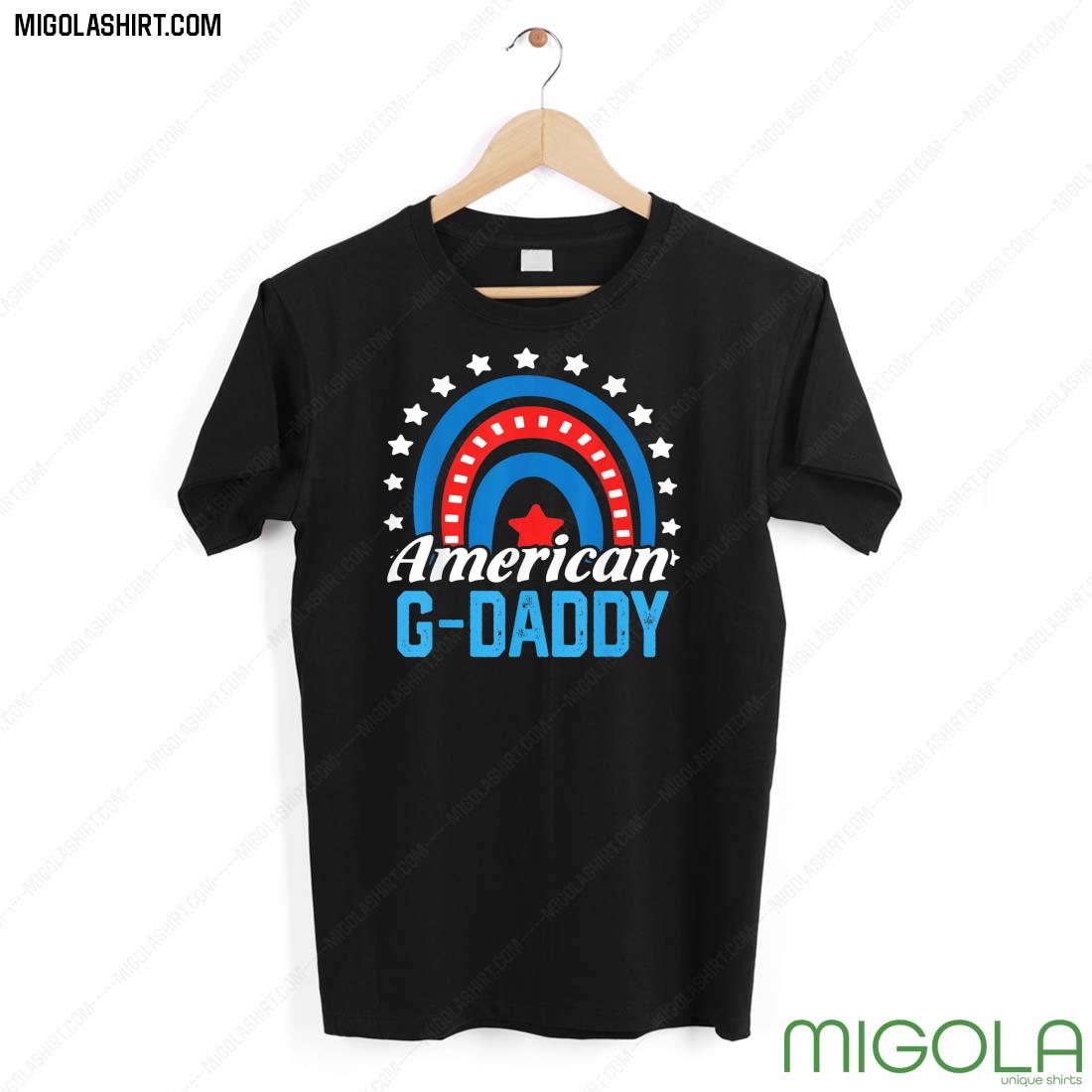 American G-daddy Rainbow USA Flag 4th Of July Patriotic Shirt