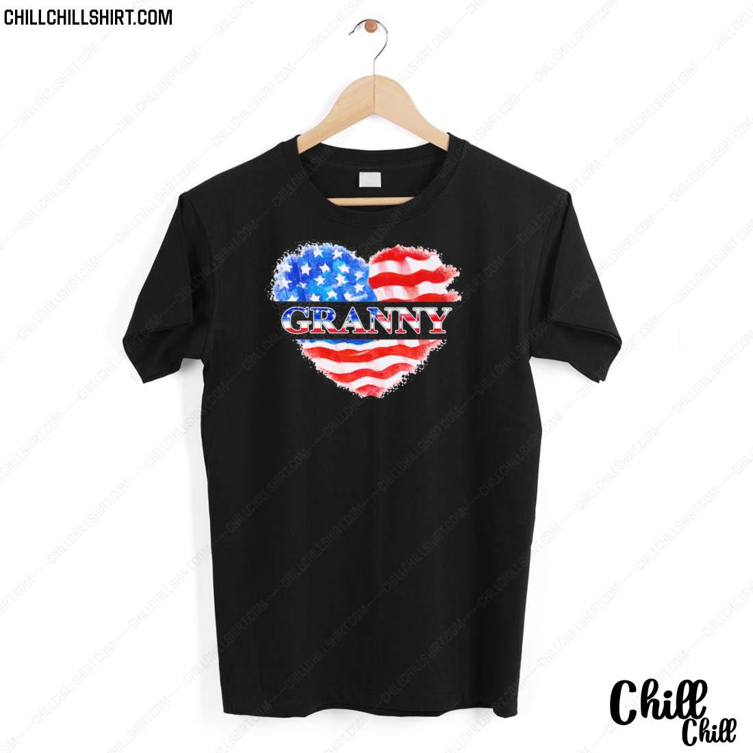 Nice 4th Of July Granny Heart Independence Shirt