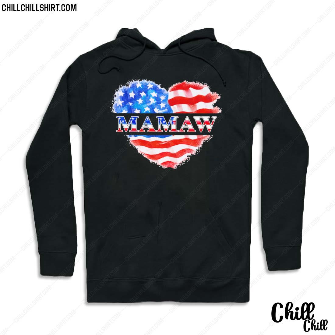 Nice 4th Of July Mamaw Heart Independence Shirt Hoodie