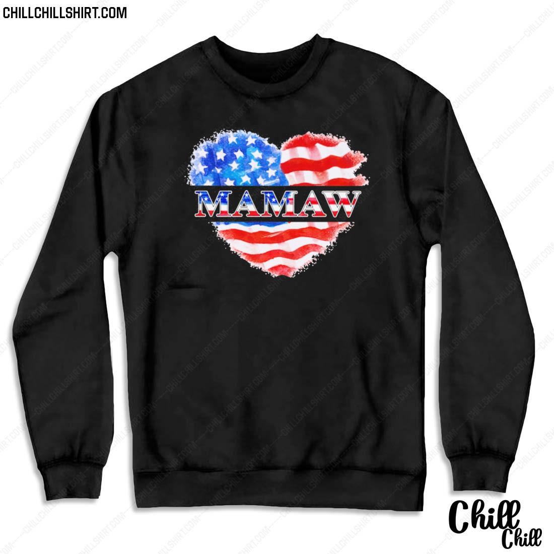 Nice 4th Of July Mamaw Heart Independence Shirt Sweater
