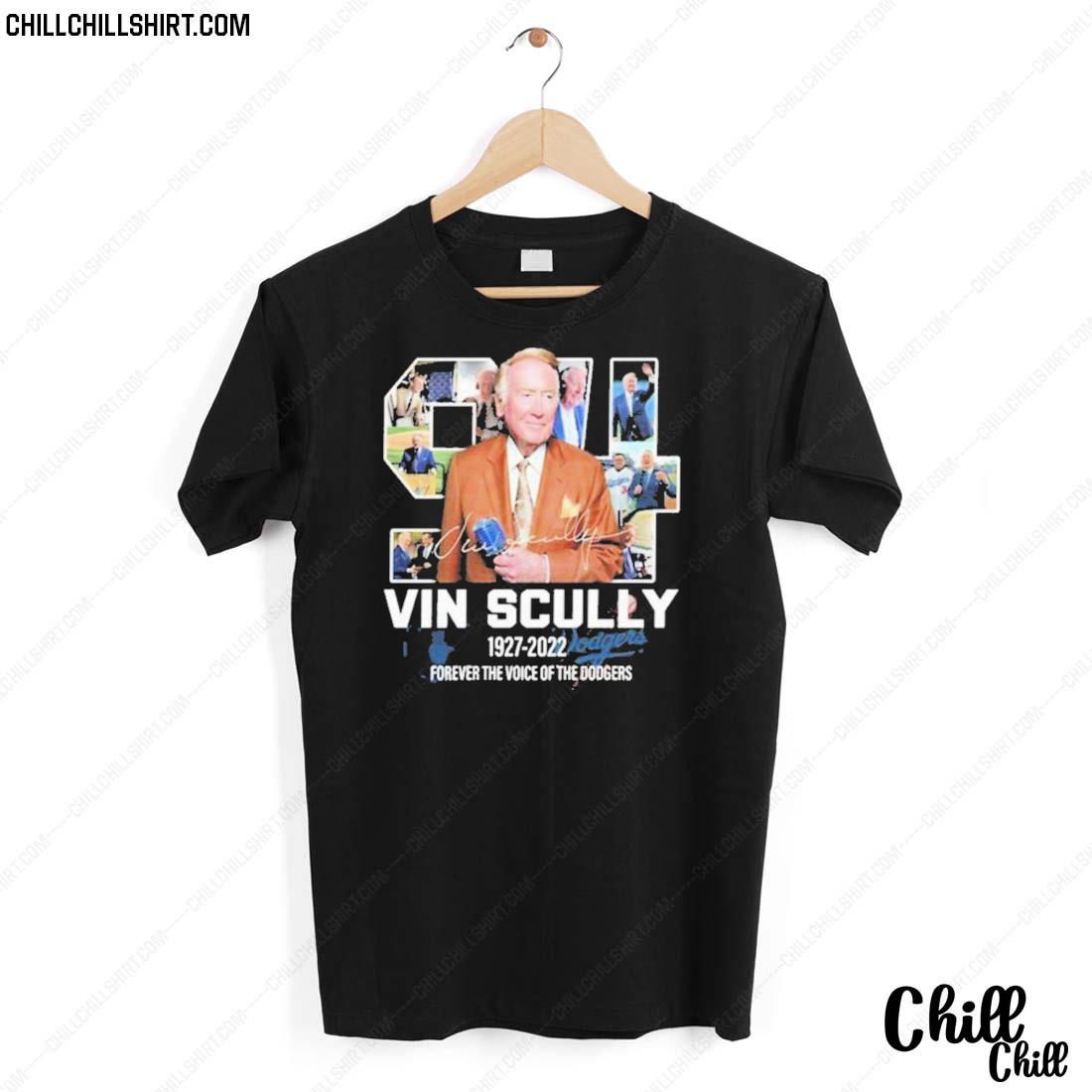 Nice forever The Voice Of the Dodgers Vin Scully Rip 1927-2022 Signature Shirt