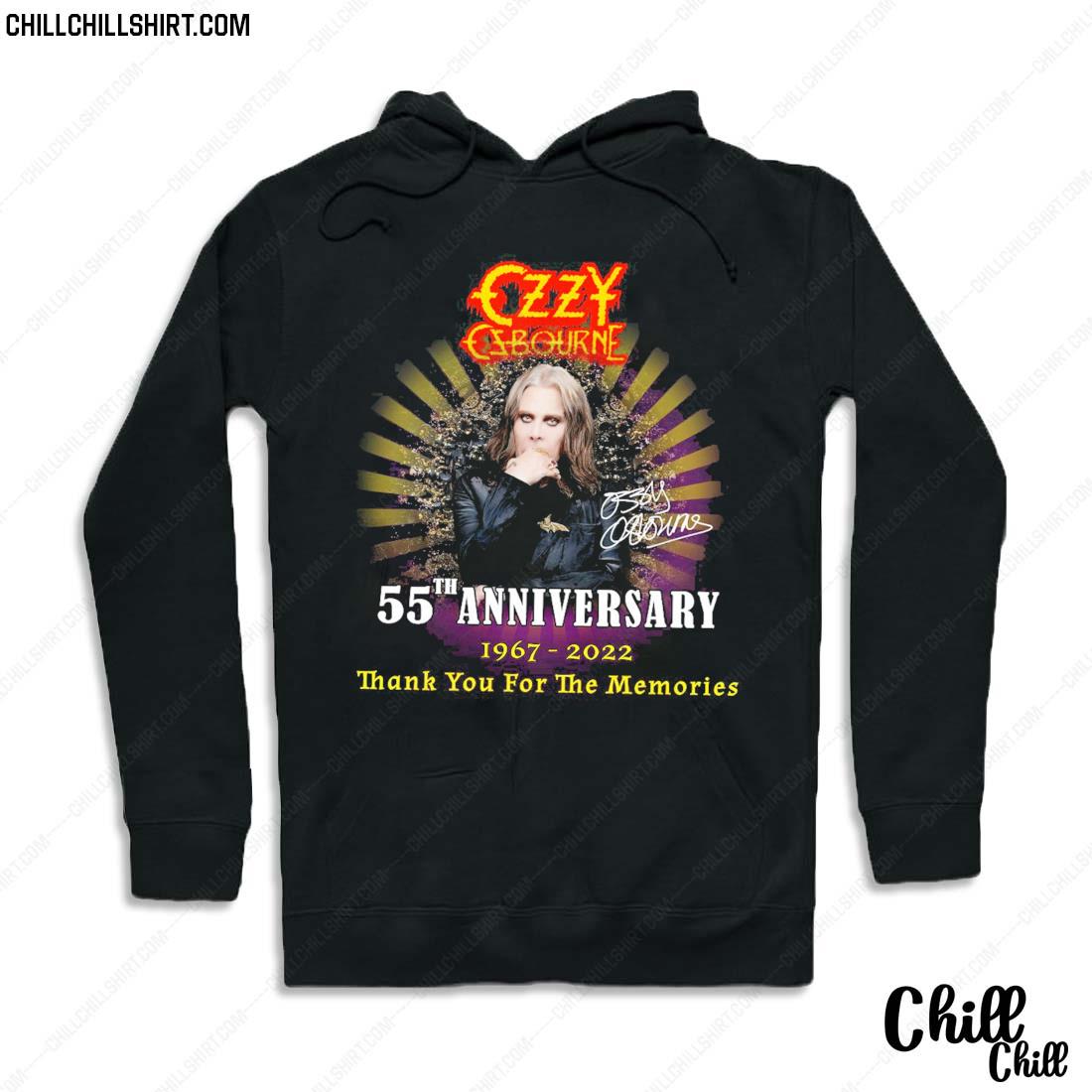 Nice ozzy Osbourne Signature 55th Anniversary 1967-2022 Thank You For The Memories Shirt Hoodie
