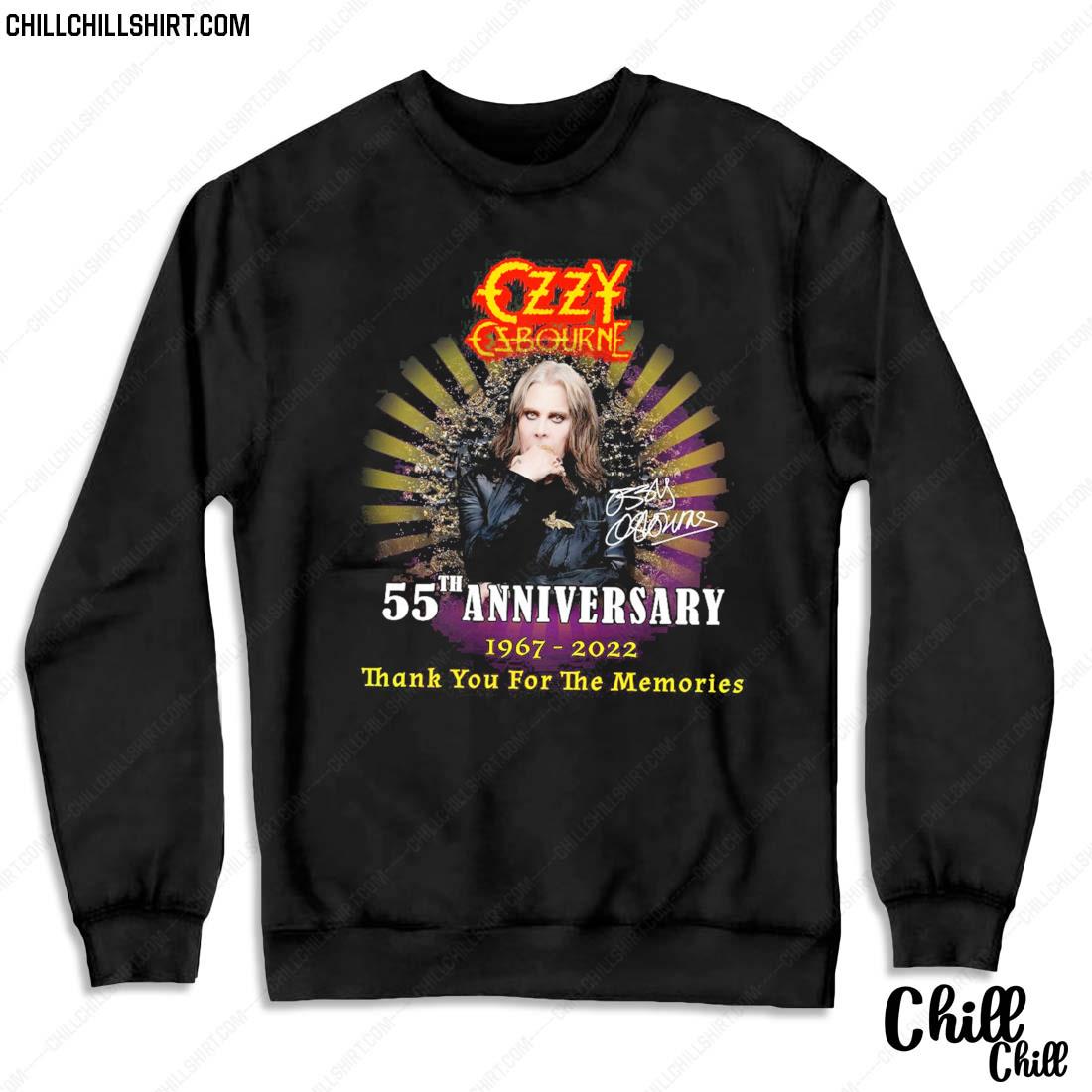 Nice ozzy Osbourne Signature 55th Anniversary 1967-2022 Thank You For The Memories Shirt Sweater