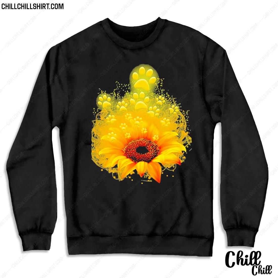 Nice sunflower Flower Paws Shirt Sweater