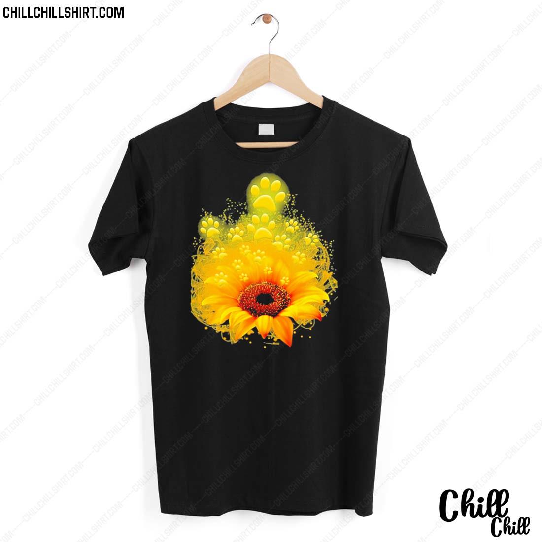 Nice sunflower Flower Paws Shirt