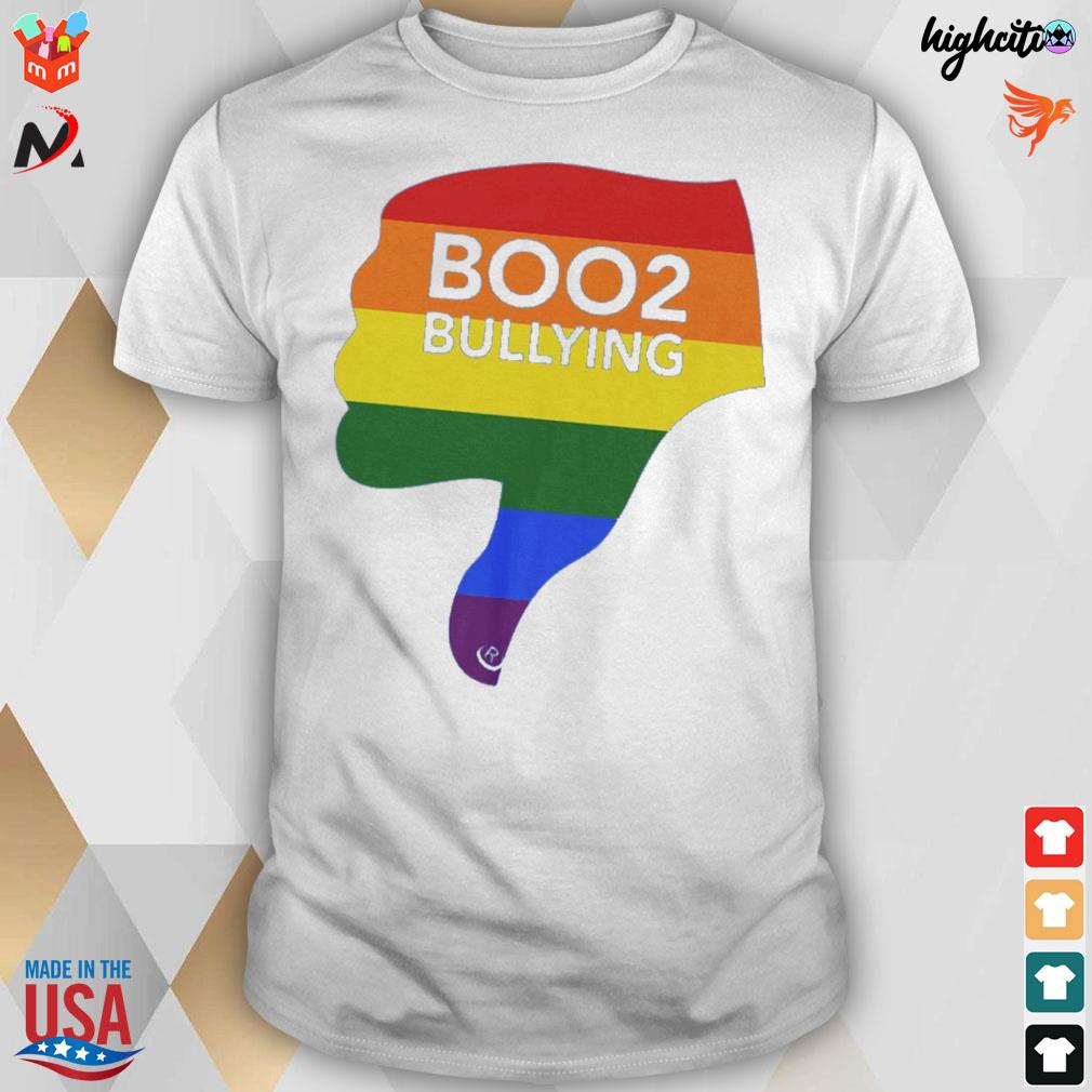 Boo 2 bullying pride lgbtq hand t-shirt