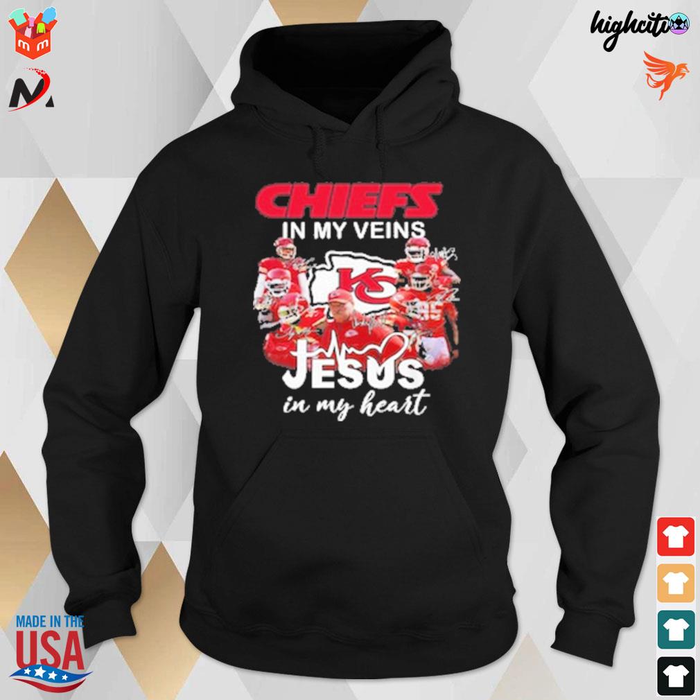 Chiefs in my veins jesus in my heart Kansas City Chiefs tshirt