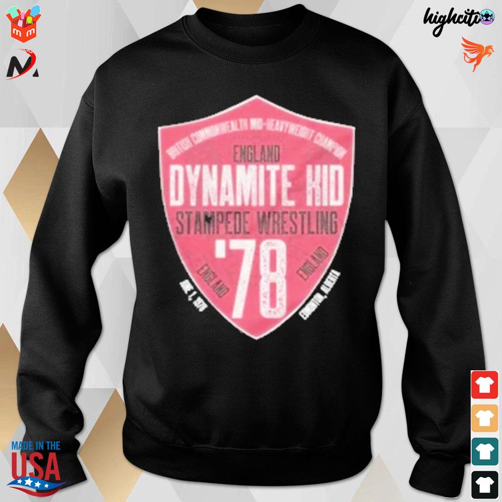 Dynamite kid stampede wrestling England british commonwealth 78 t-s sweatshirt