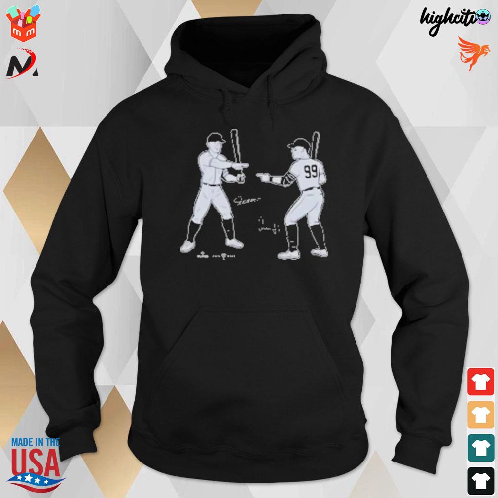 New York Yankees Giancarlo Stanton and Aaron Judge signatures t-s hoodie