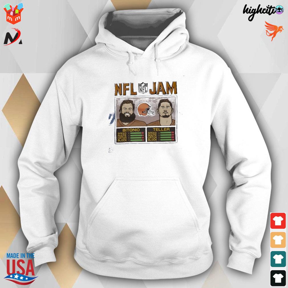 NFL Jam Browns Bitonio and Teller t-s hoodie