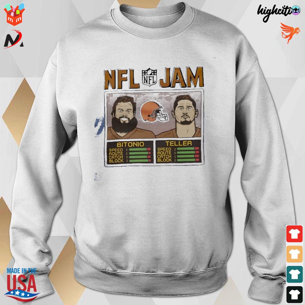 NFL Jam Browns Bitonio and Teller t-s sweatshirt