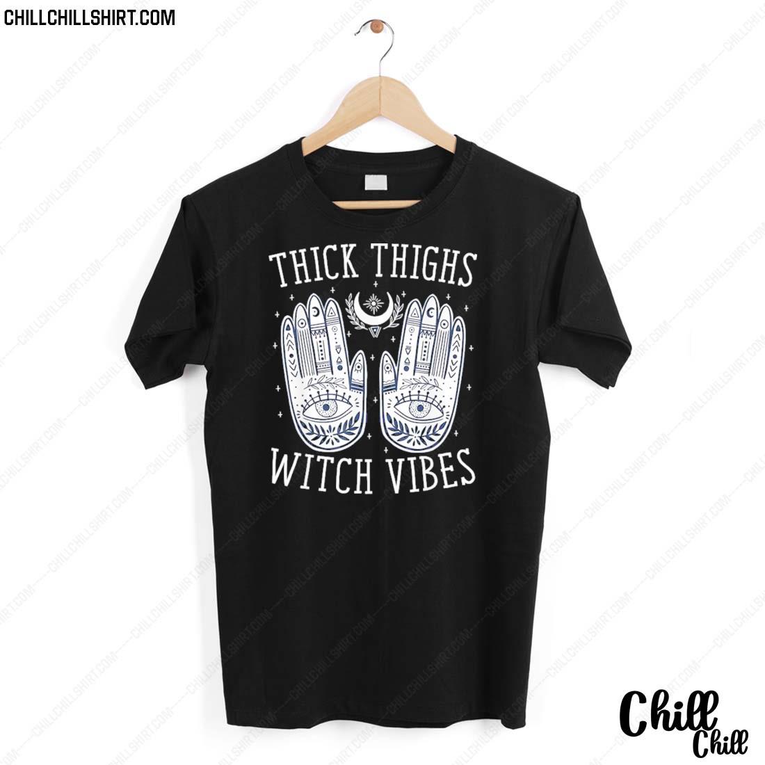 Nice thick Thighs Witch Vibes Halloween T-shirt