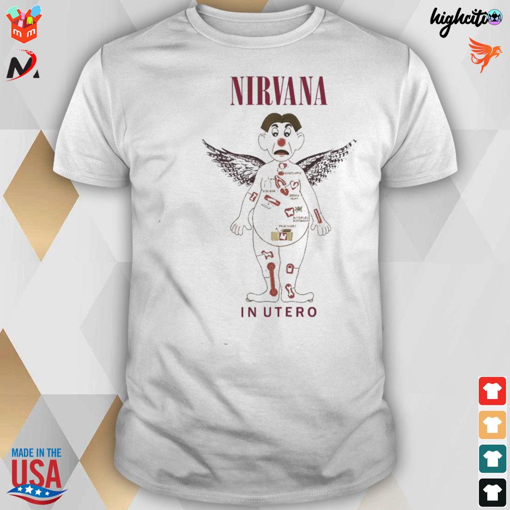 Nirvana in utero winged man t-shirt