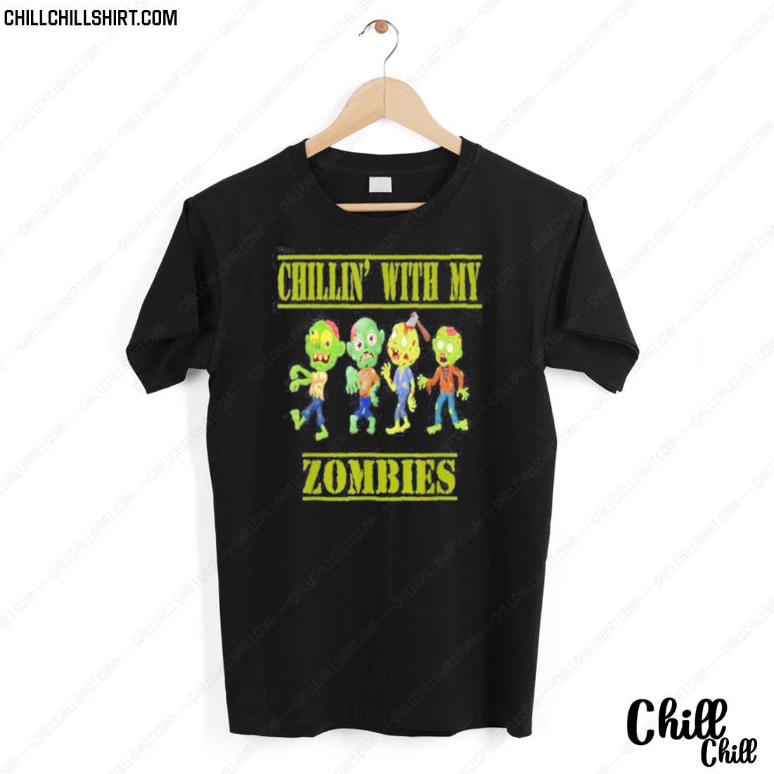 Official chillin’ With My Zombies HalloweenTrending Shirt