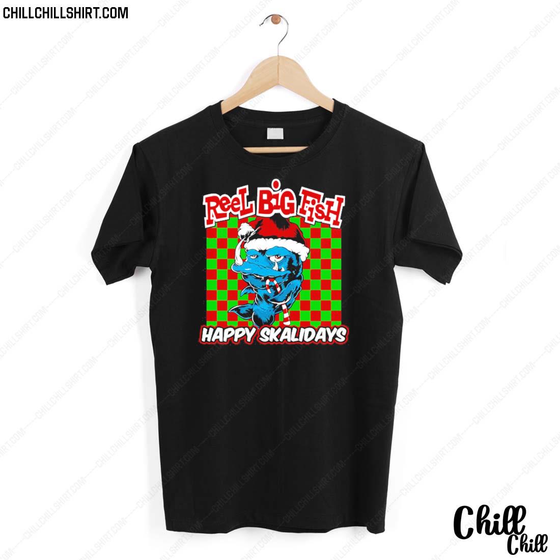 Official reel Big Fish Happy Skalidays Merry Christmas Shirt