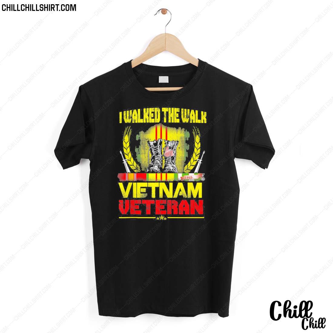 Official vietnam War I Walked The Walk Vietnam Veteran Shirt