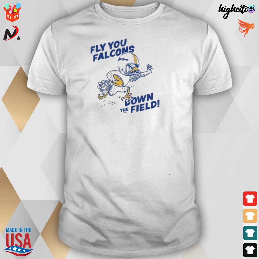 Fly you falcons Football down the field t-shirt