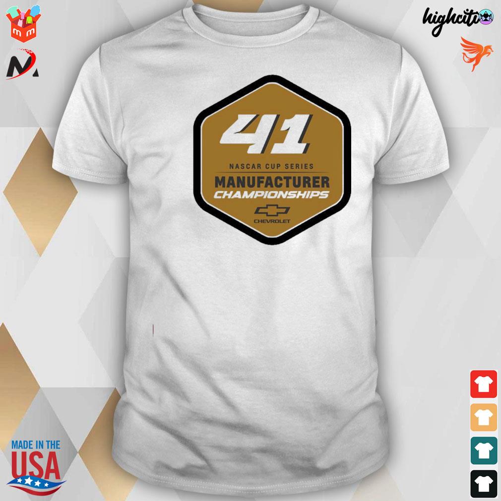 Nascar cup series manufacturer championships chevrolet 41 logo t-shirt