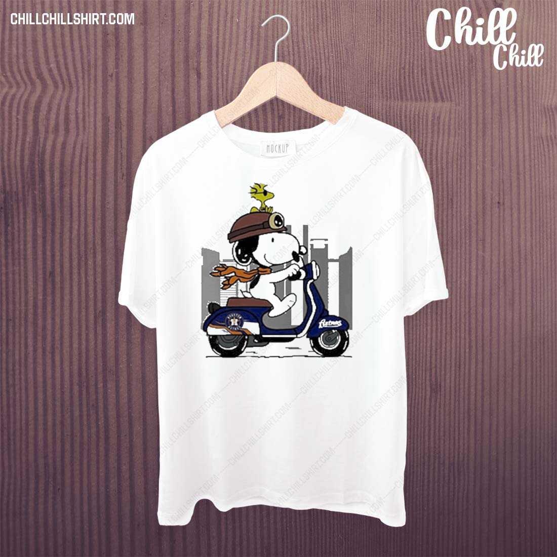 Nice houston Astros Snoopy Drive Motobike T-shirt