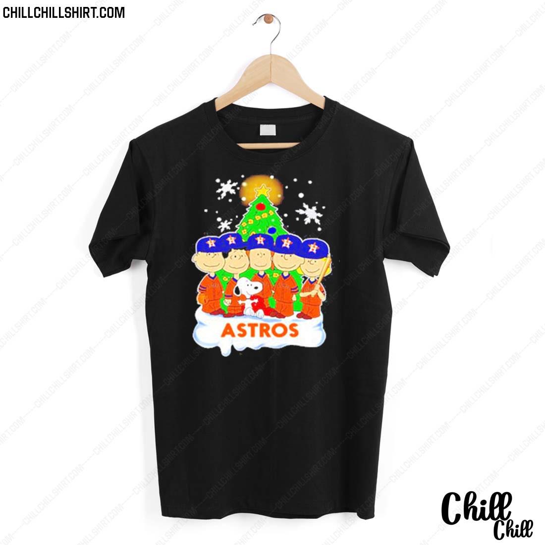 Nice houston Astros Snoopy Merry Christmas T-shirt