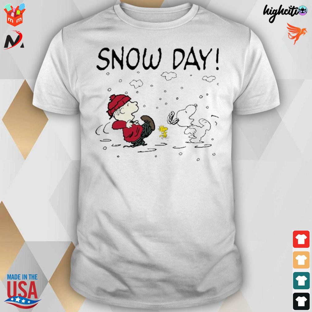 Snow day Snoopy and Charlie Bowl t-shirt