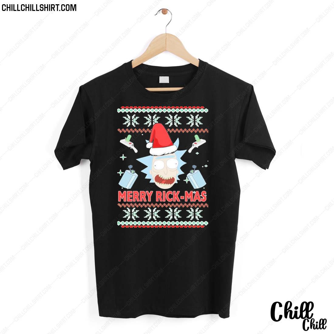 Nice christmas Pattern Design Rick And Morty T-shirt