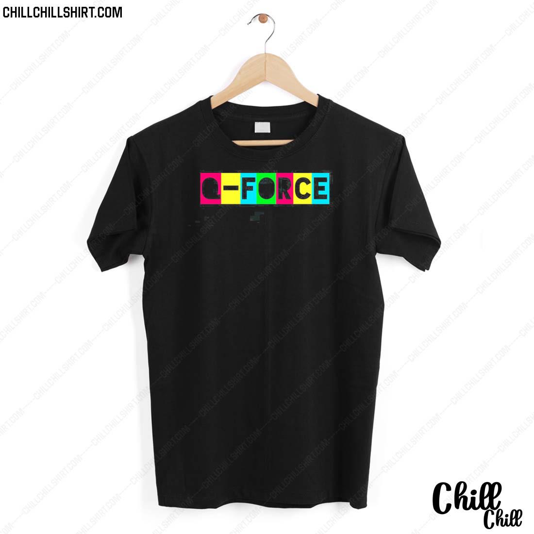 Nice colored Typography Logo Qforce T-shirt