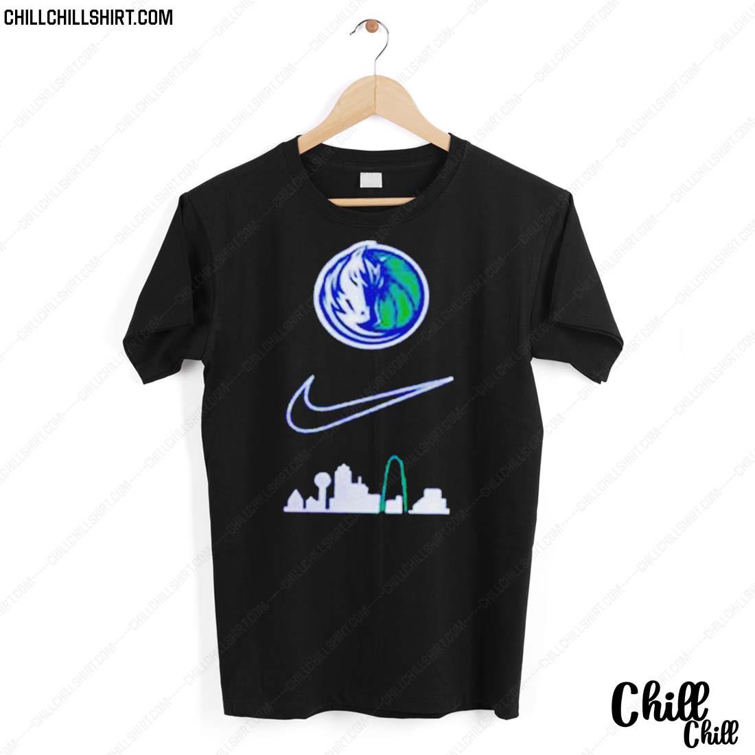 Nice dallas Mavericks Nike 2022-23 City Edition Courtside Max90 Vintage Wash T-shirt