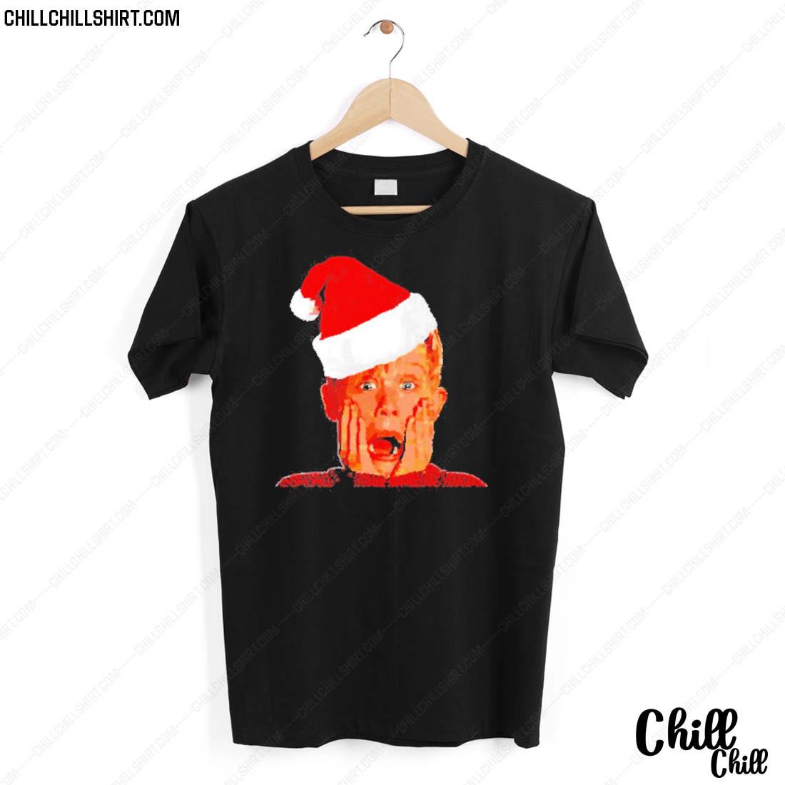 Nice home Alone Kevin Mccallister Santa Hat T-shirt