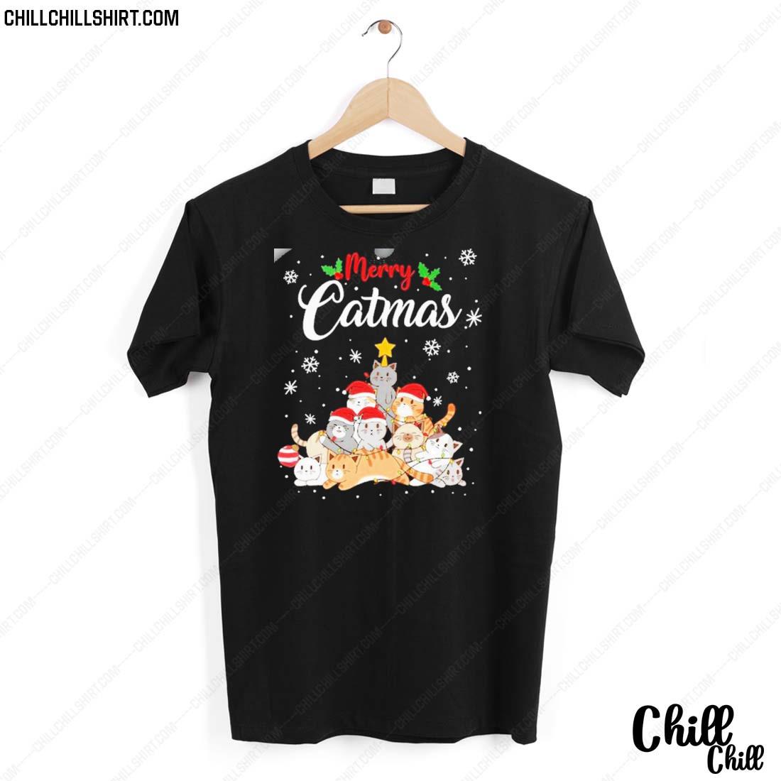 Nice merry Catmas Christmas Cat Love Christmas Tree Christmas 2022 T-shirt