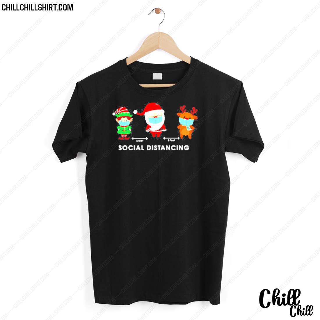 Nice quarantine Social Distancing Santa T-shirt