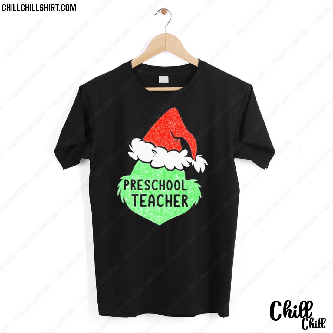 Nice santa Grinch Hat Preschool Teacher Christmas Sweater