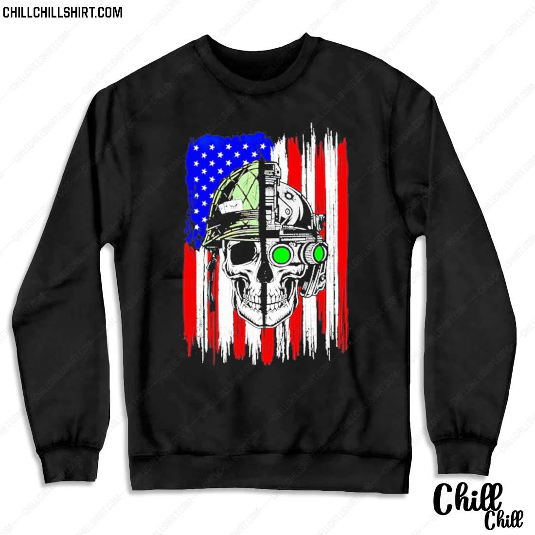 Nice skull Future’s Past Us Flag T-s Sweater