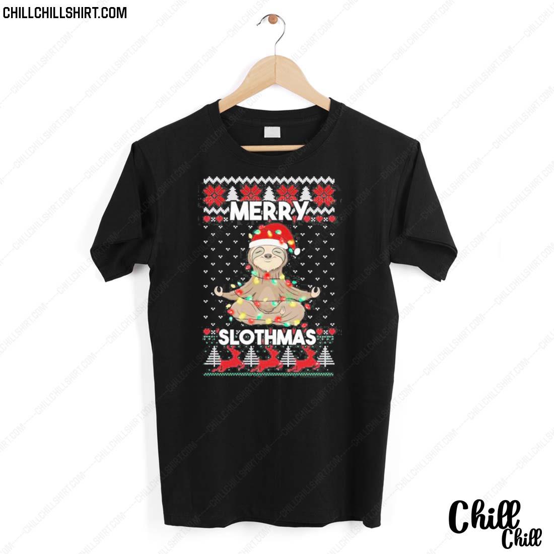 Nice sloth Christmas Merry Slothmas Christmas Yoga T-shirt