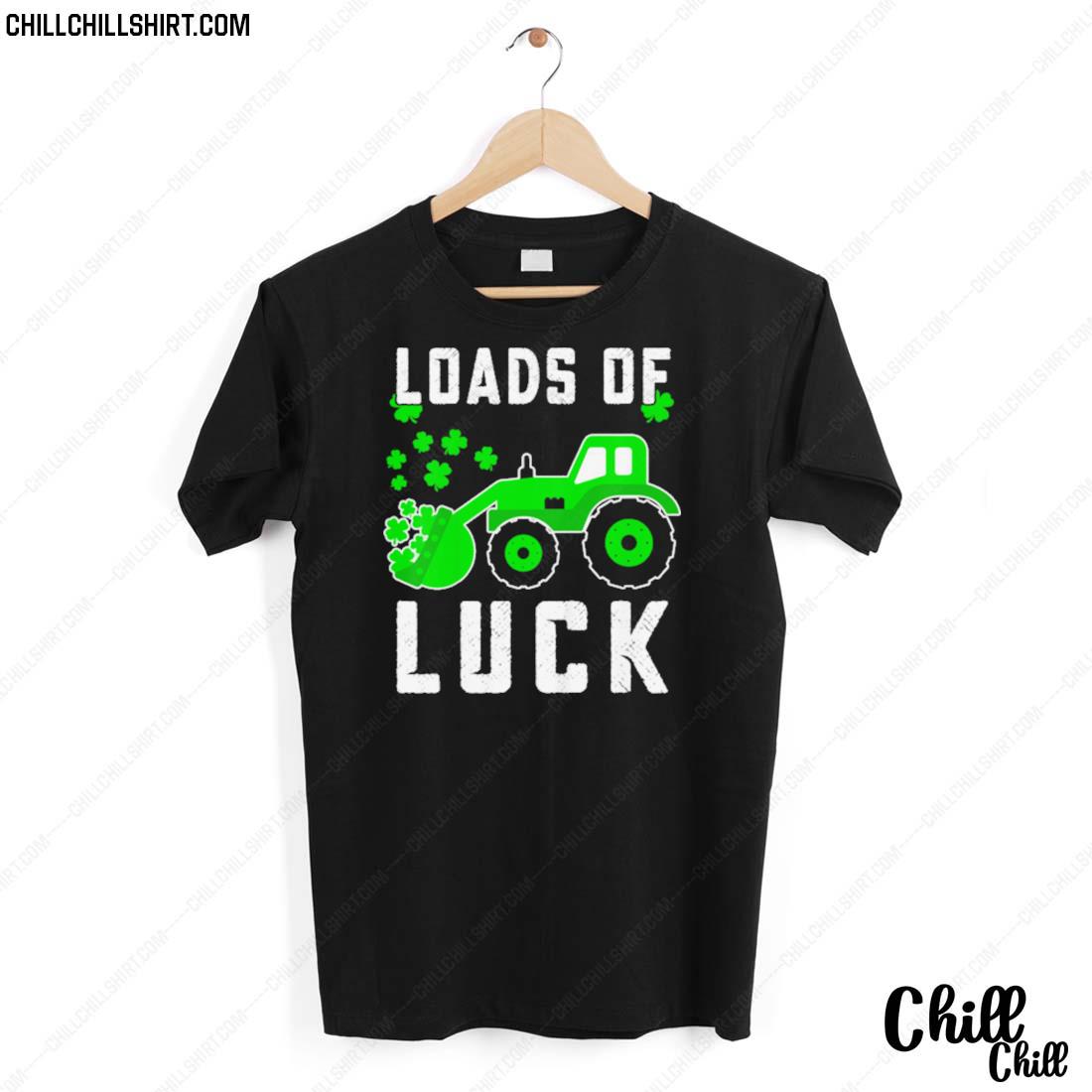 Nice st Patrick's Day Loads Of Luck Tractor Irish Gift Toddler Boy T-shirt