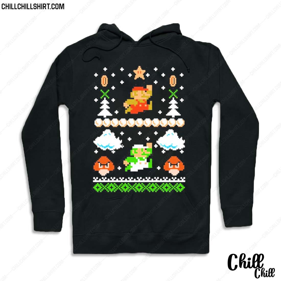 Nice super Mario Luigi Goomba Ugly Christmas Sweater Hoodie