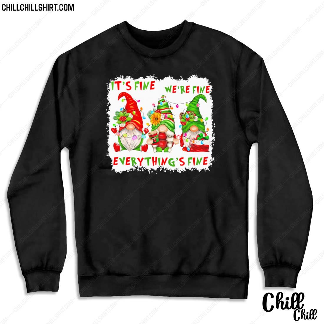Nice teacher Christmas Gnome Gnomes It’s Fine We’re Fine Everything's Fine Sweater Sweater