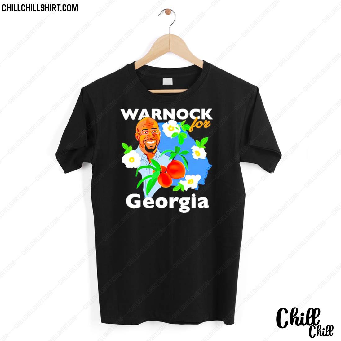 Nice warnock For Georgia Peach Flowers T-shirt
