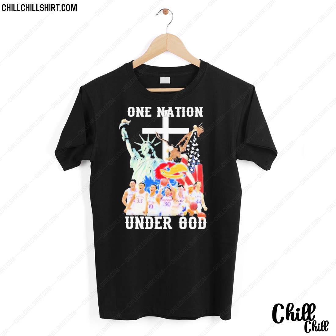 Official one Nation Under God Kansas Jayhawk 2022 T-shirt