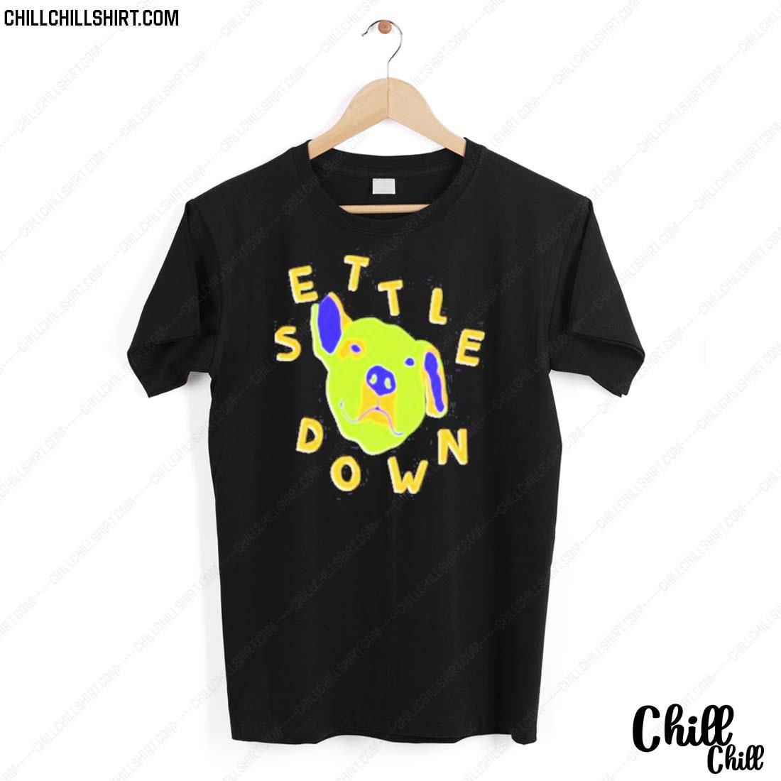 Official ricky Montgomery Merch Store Settle Down Dog T-shirt