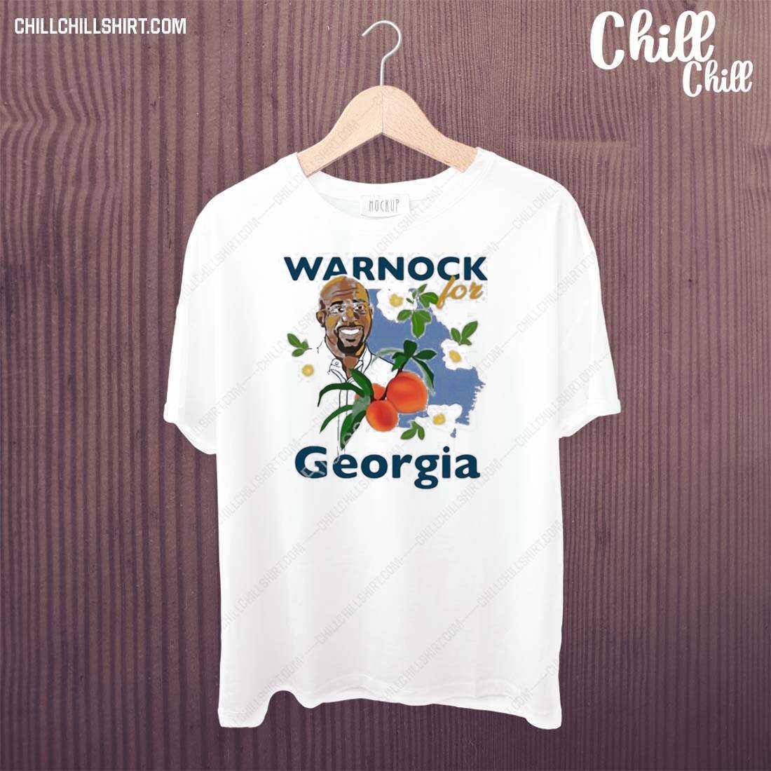 Official warnock For Georgia Flower T-shirt