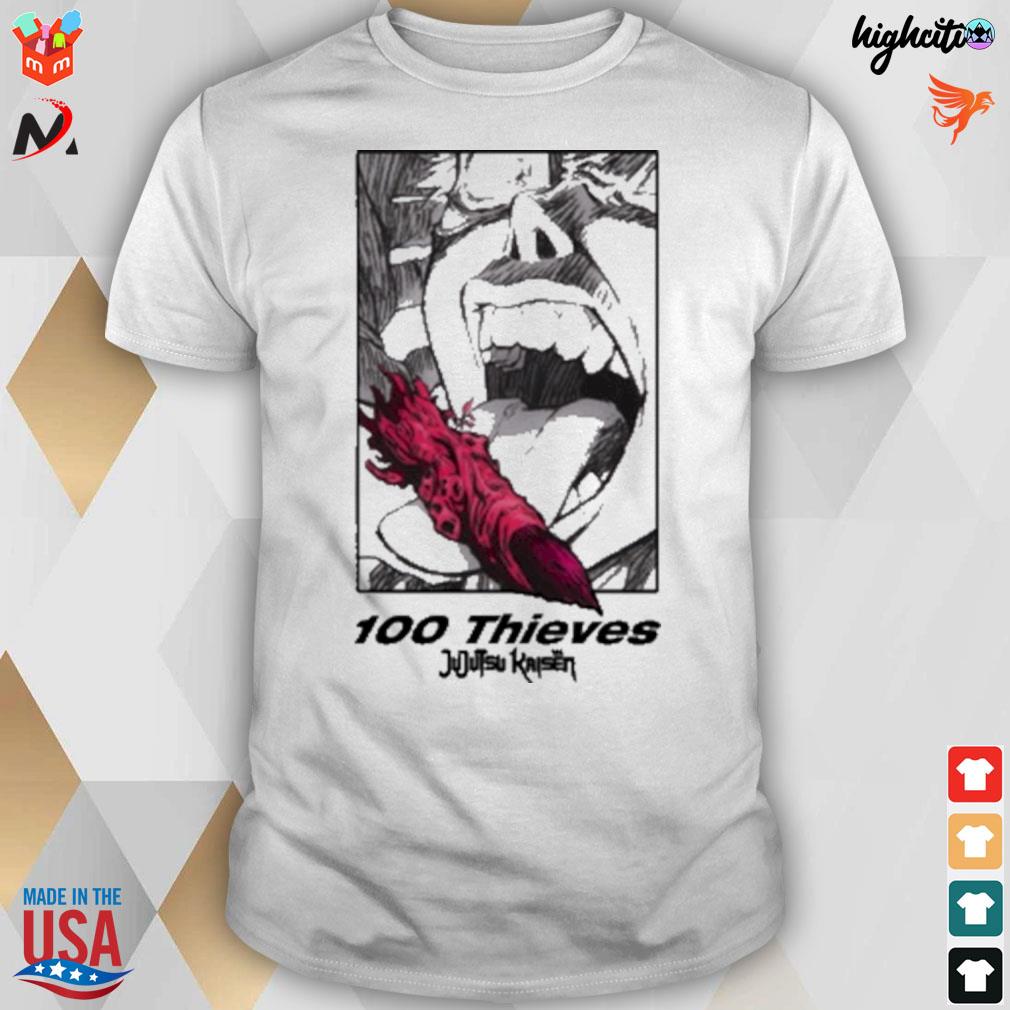 100 thieves merchandise finger t-shirt