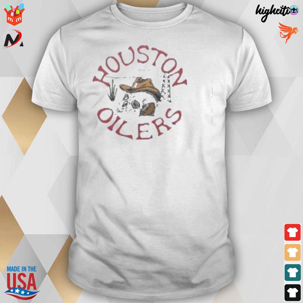 NFL x grateful dead x Houston oilers skull t-shirt
