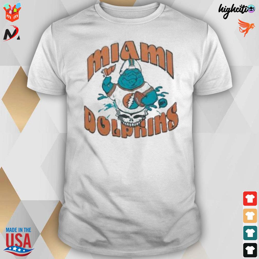 NFL x grateful dead x Miami dolphins t-shirt