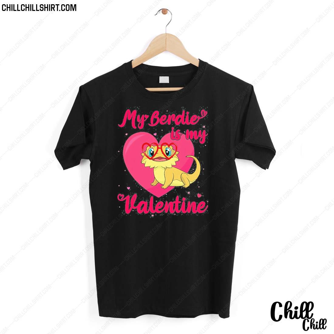 Nice bearded Dragon Valentine’s Day Beardie Reptile Kids Moms T-shirt